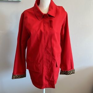 Dennis basso red cheetah coat